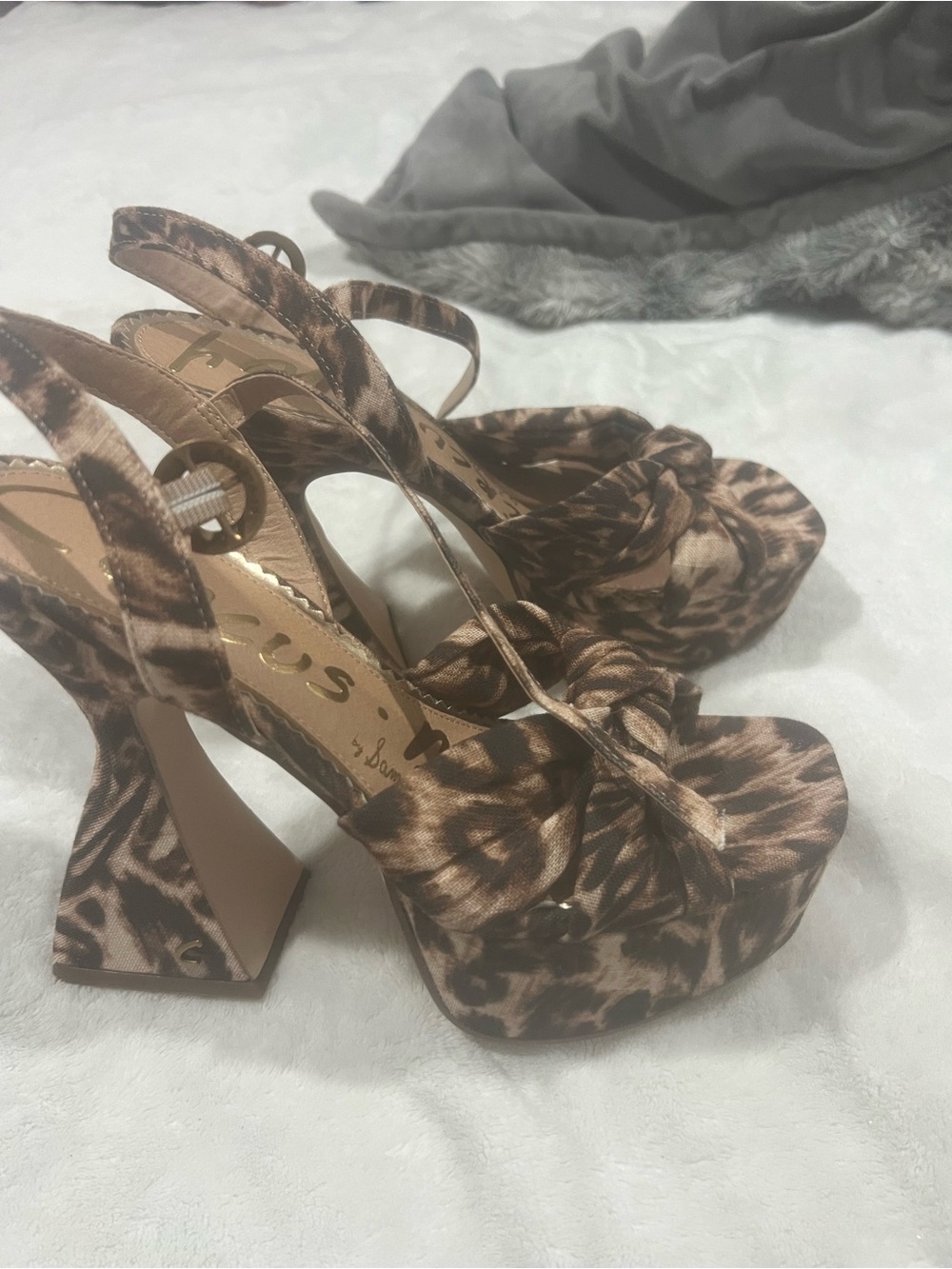 Circus by Sam Edelman Leopard-Print Platform Sandals - Brown/Tan